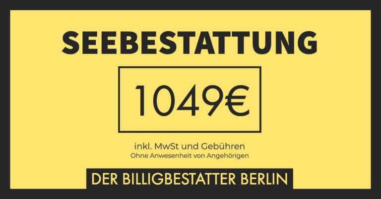 Seebestattung nur 1049€ - Billigbestatter Berlin